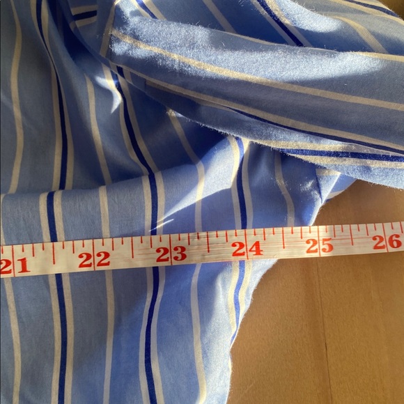 Pomander Place Tuckernuck Cara Mini Shirt Dress Size L Light Blue Striped Cotton - Picture 8 of 8
